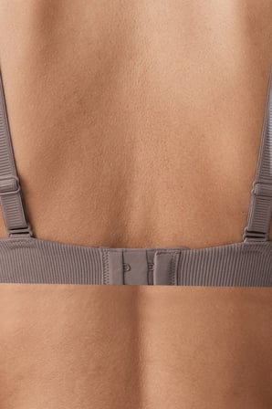 Seamless Bra - Velour | Kahverengi Lazer Kesim Balensiz Üçgen Form Dikişsiz Kadın Sütyen