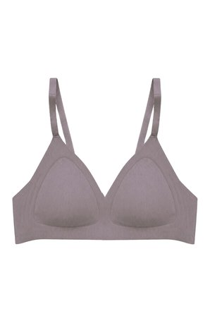 Seamless Bra - Velour | Kahverengi Lazer Kesim Balensiz Üçgen Form Dikişsiz Kadın Sütyen