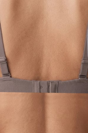 Seamless Bra - Velour | Kahverengi Lazer Kesim Balensiz Üçgen Form Dikişsiz Kadın Sütyen