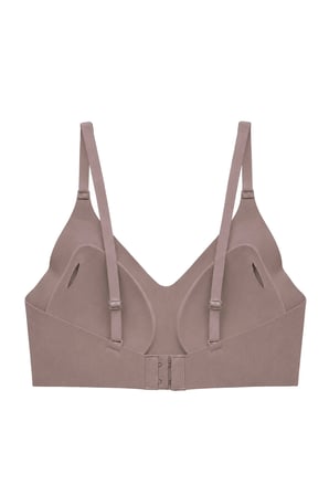 Seamless Bra - Elara | Kahverengi Lazer Kesim Balensiz İnce Fitil Dokulu Dikişsiz Kadın Sütyen