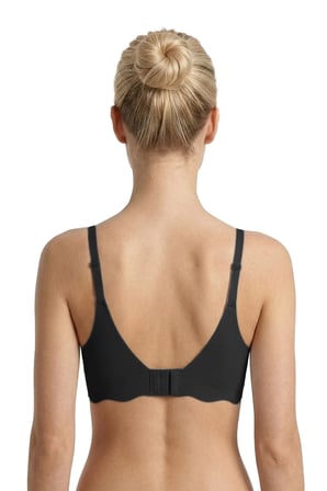 Seamless Bra - Elara | Siyah Lazer Kesim Balensiz İnce Fitil Dokulu Dikişsiz Kadın Sütyen