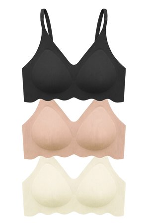 Seamless Bra - Elara | Lazer Kesim Balensiz İnce Fitil Dokulu Dikişsiz Kadın Sütyen 3'lü Paket-2