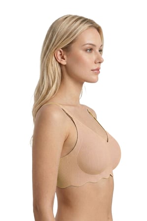 Seamless Bra - Elara | Ten Lazer Kesim Balensiz İnce Fitil Dokulu Dikişsiz Kadın Sütyen