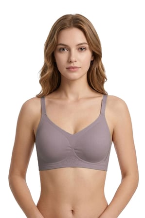 Seamless Bra - Alure | Kahverengi Lazer Kesim Balensiz Perfore Detaylı Dikişsiz Kadın Sütyen