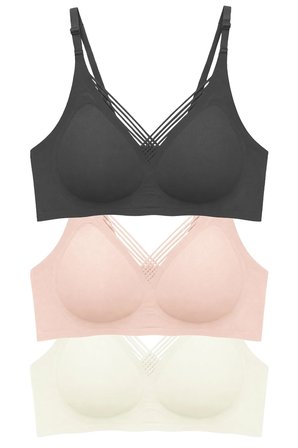 Seamless Bra - Lucent | Lazer Kesim Balensiz Ön Çapraz Şerit Detaylı Kadın Sütyen 3'lü Paket-2