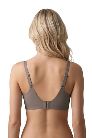 Seamless Bra - Avena | Kahverengi Lazer Kesim Balensiz Çizgi Dokulu Tül Detaylı Kadın Sütyen