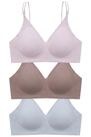 Seamless Bra - Viora | Lazer Kesim Balensiz Kontur Kabartma Detaylı Dikişsiz Kadın Sütyen 3'lü Paket