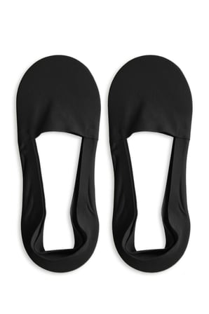 Premium - Siyah Lazer Kesim Penye Sneaker Babet Çorap