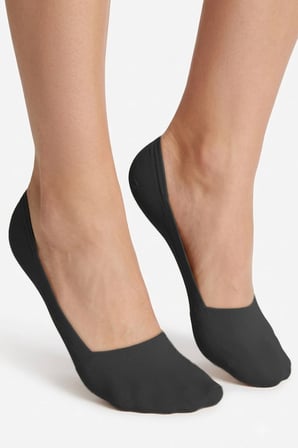 Premium - Siyah Lazer Kesim Penye Sneaker Babet Çorap