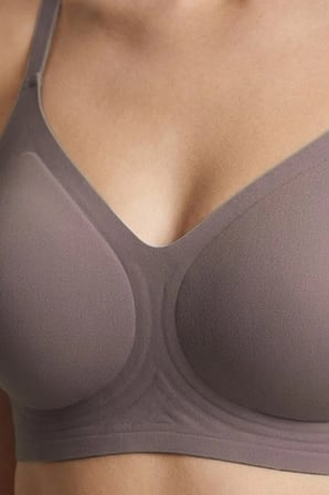 Seamless Bra - Aurea | Kahverengi Lazer Kesim Dikişsiz Kontur Detaylı Balensiz Kadın Sütyen