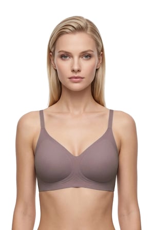 Seamless Bra - Aurea | Kahverengi Lazer Kesim Dikişsiz Kontur Detaylı Balensiz Kadın Sütyen