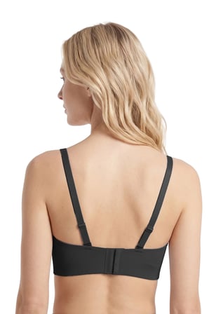 Seamless Bra - Velora | Siyah Lazer Kesim Balensiz Rib Dokulu Dikişsiz Kadın Sütyen