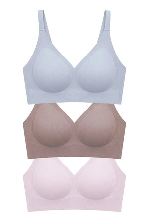 Seamless Bra - Velora | Lazer Kesim Balensiz Rib Dokulu Dikişsiz Kadın Sütyen 3'lü Paket