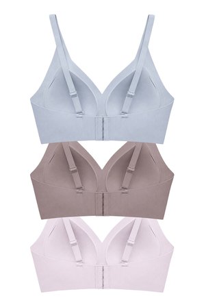 Seamless Bra - Velora | Lazer Kesim Balensiz Rib Dokulu Dikişsiz Kadın Sütyen 3'lü Paket