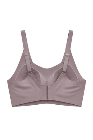 Seamless Bra - Elaris | Kahverengi Lazer Kesim Balensiz Dekolteli Şerit Detay Dikişsiz Kadın Sütyen