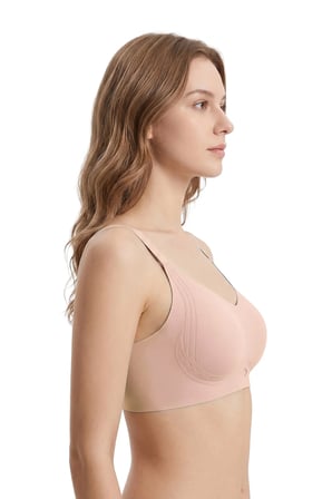 Seamless Bra - Elaris | Ten Lazer Kesim Balensiz Dekolteli Şerit Detay Dikişsiz Kadın Sütyen