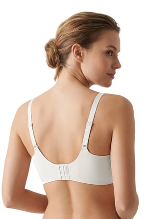 Seamless Bra - Nuvia |Krem Lazer Kesim Klipsli Önden Açılabilir Rib Dokulu Dikişsiz Emzirme Sütyeni