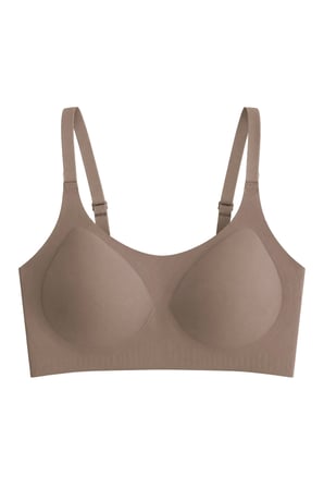 Seamless Bra - Solena | Kahverengi Lazer Kesim Dikişsiz Balensiz Toparlayıcı Kadın Sütyen