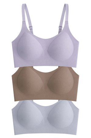 Seamless Bra - Solena | Lazer Kesim Dikişsiz Balensiz Toparlayıcı Kadın Sütyen 3'lü Paket