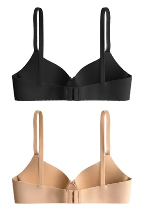 Seamless Bra - Selene | Lazer Kesim Balenli Yarım Dolgulu Push Up Straplez Kadın Sütyen 2'li Paket