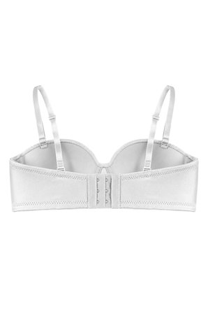 Seamless Bra - Maris | Krem Micro Balenli Parlak Straplez Kadın Sütyen