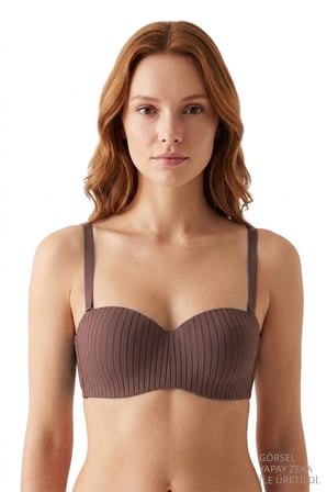 Seamless Bra - Striva | Mikro Çizgi Desenli Balenli Toparlayıcı Kadın Sütyen 3'lü Paket