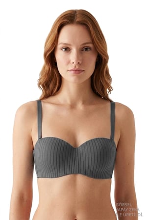 Seamless Bra - Striva | Mikro Çizgi Desenli Balenli Toparlayıcı Kadın Sütyen 3'lü Paket-2