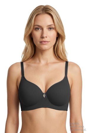 Seamless Bra - Renoa | Rib Dokulu Balensiz Doğal Form Straplez Kadın Sütyen 3'lü Paket-2