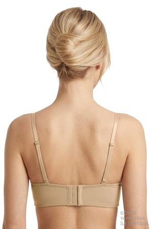 Seamless Bra - Renoa | Rib Dokulu Balensiz Doğal Form Straplez Kadın Sütyen 3'lü Paket-2