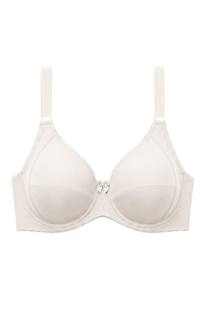 Bra - Novia | Krem Büyük Beden Micro Balenli Minimizer Ayarlanabilir Askılı Kadın Sütyen