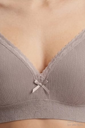 Bra - Sorel | Büyük Beden Bambu Balensiz Minimizer Dantel Detaylı Kadın Sütyen 3'lü Paket