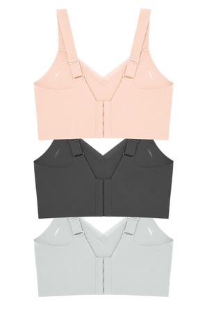 Seamless Bra - Elvora | Lazer Kesim Rib Dokulu Tül Detaylı Balensiz Kadın Sütyen 3'lü Paket-2