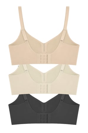 Seamless Bra - Eloria | Lazer Kesim Dikişsiz Balensiz İz Bırakmayan Tül Detaylı Sütyen 3'lü Paket