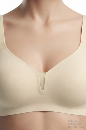 Seamless Bra - Eloria | Lazer Kesim Dikişsiz Balensiz İz Bırakmayan Tül Detaylı Sütyen 3'lü Paket