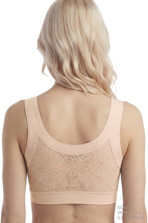 Seamless Bra - Lunessa | Lazer Kesim Dikişsiz Önden Düğmeli Dantelli Minimizer Kadın Sütyen 3'lü Paket