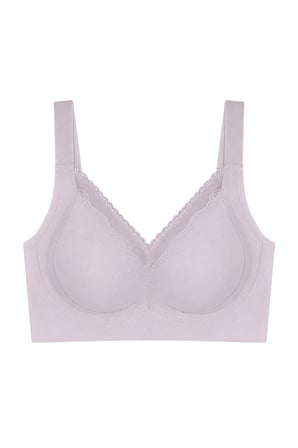 Seamless Bra - Seravia | Lila Lazer Kesim Dantelli Minimizer Kadın Sütyen