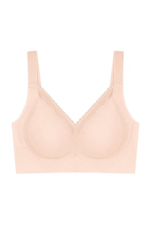 Seamless Bra - Seravia | Latte Lazer Kesim Dantelli Minimizer Kadın Sütyen