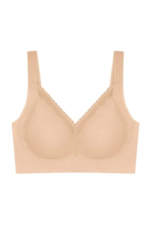 Seamless Bra - Seravia | Ten Lazer Kesim Dantelli Minimizer Kadın Sütyen