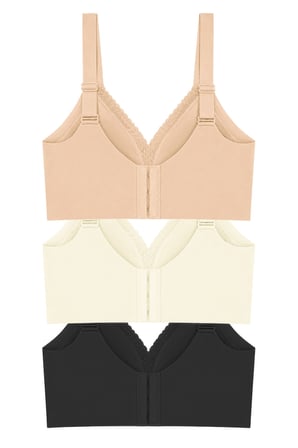 Seamless Bra - Seravia | Lazer Kesim Dantelli Minimizer Kadın Sütyen 3'lü Paket-2