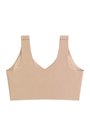 Seamless Bra - Neriva | Kahverengi Lazer Kesim Önden Düğmeli Minimizer Kadın Sütyen