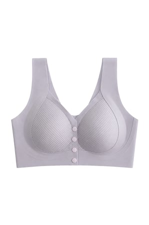 Seamless Bra - Neriva | Lila Lazer Kesim Önden Düğmeli Minimizer Kadın Sütyen