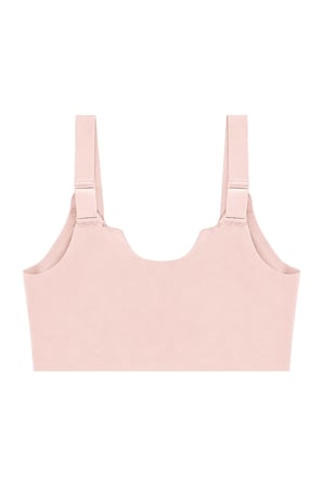 Seamless Bra - Larevia | Pudra Lazer Kesim Önden Düğmeli Tül Detaylı Kadın Sütyen