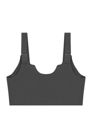 Seamless Bra - Larevia | Siyah Lazer Kesim Önden Düğmeli Tül Detaylı Kadın Sütyen