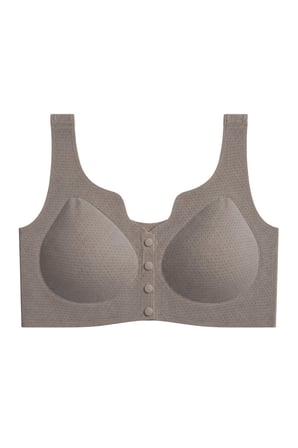 Seamless Bra - Virela | Vizon Lazer Kesim Önden Düğmeli Toparlayıcı Büyük Beden Kadın Sütyen