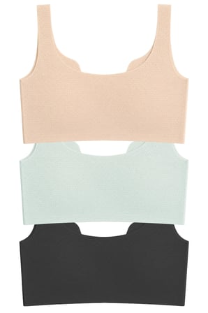 Seamless Bra - Virela | Lazer Kesim Önden Düğmeli Toparlayıcı Büyük Beden Kadın Sütyen 3'lü Paket