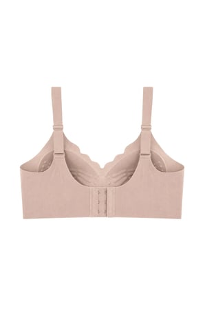 Seamless Bra - Mirena | Kahverengi Lazer Kesim Rib Dokulu Toparlayıcı Balensiz Kadın Sütyen