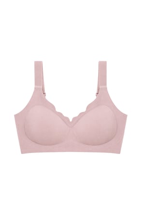 Seamless Bra - Mirena | Pudra Lazer Kesim Rib Dokulu Toparlayıcı Balensiz Kadın Sütyen