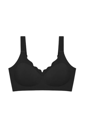 Seamless Bra - Mirena | Siyah Lazer Kesim Rib Dokulu Toparlayıcı Balensiz Kadın Sütyen