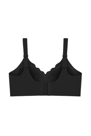 Seamless Bra - Mirena | Siyah Lazer Kesim Rib Dokulu Toparlayıcı Balensiz Kadın Sütyen
