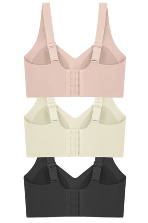 Seamless Bra - Velisse | Lazer Kesim Balensiz Toparlayıcı Minimizer Kadın Sütyen 3'lü Paket-2